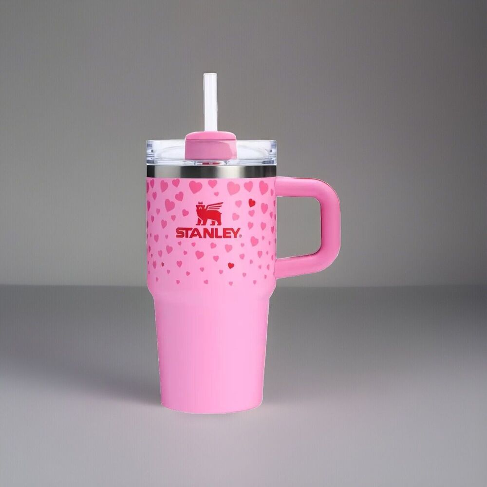 🔥Stanley 20 oz H2.0 Flowstate Quencher Tumbler Sweet Hearts Valentines Day💥